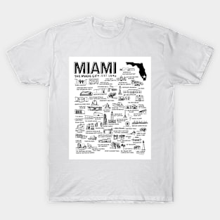 Miami Florida Map T-Shirt